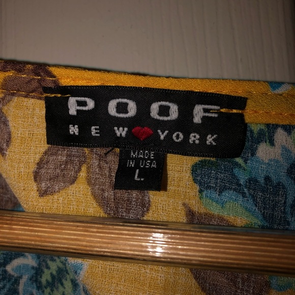 POOF large beautiful puff sleeve peasant top boho - Picture 2 of 6